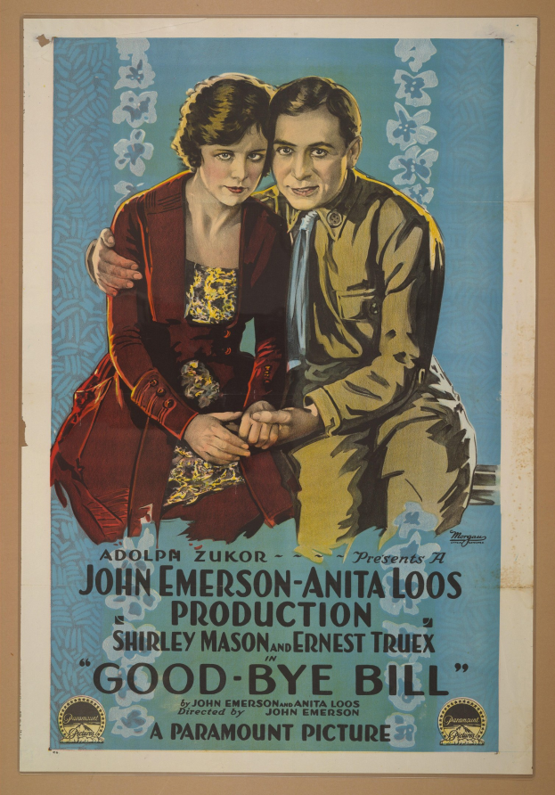 Filmplakat für "Good Bye Bill" mit einem Mann und einer Frau, mit prominentem Text