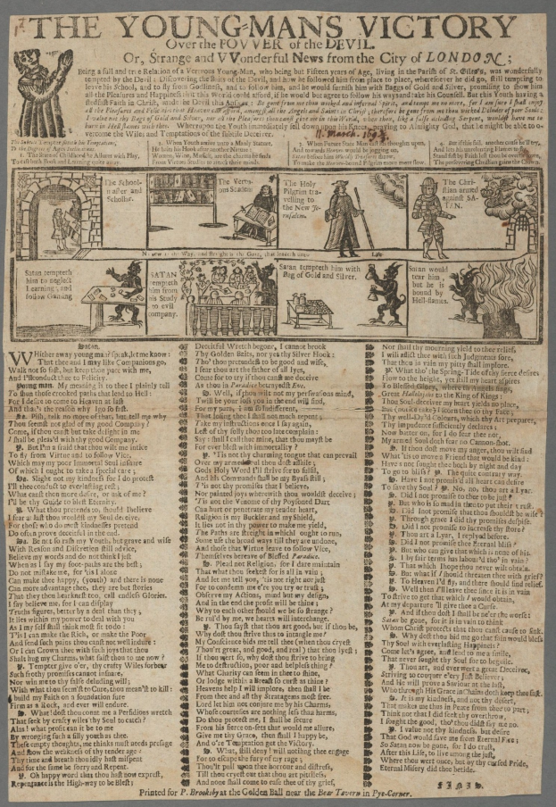 Ein Siegesplakat mit fetter Schrift und detaillierten Illustrationen von entschlossenen jungen Männern.