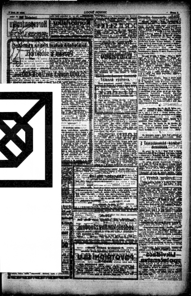 Schwarze und weiße Titelseite einer deutschen Zeitung mit einem prominenten Hakenkreuz in der Mitte.