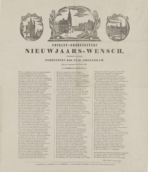 Alte Zeitung mit historischem Stadtbild und lesbarer Schrift und Fotos.