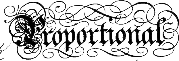 Schwarz-weißer kalligrafischer Schriftzug des Wortes "Konzern" mit verzierten Umrandungen.